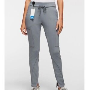 Jaanuu Slim Cargo Scrub Pant - Gray